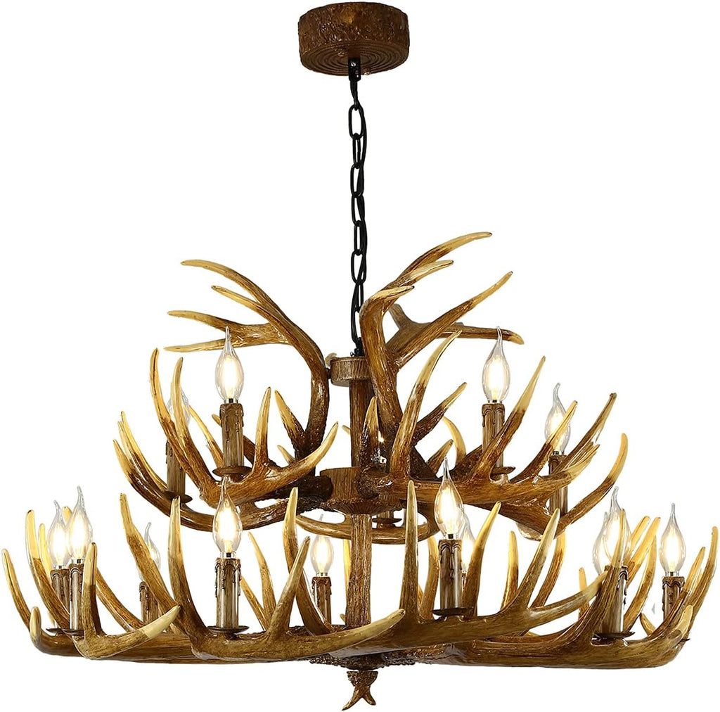 Antler Chandelier 9 Lights E12 Base G97158