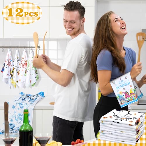 12 Pcs Seasonal Kitchen Towels Set X68732