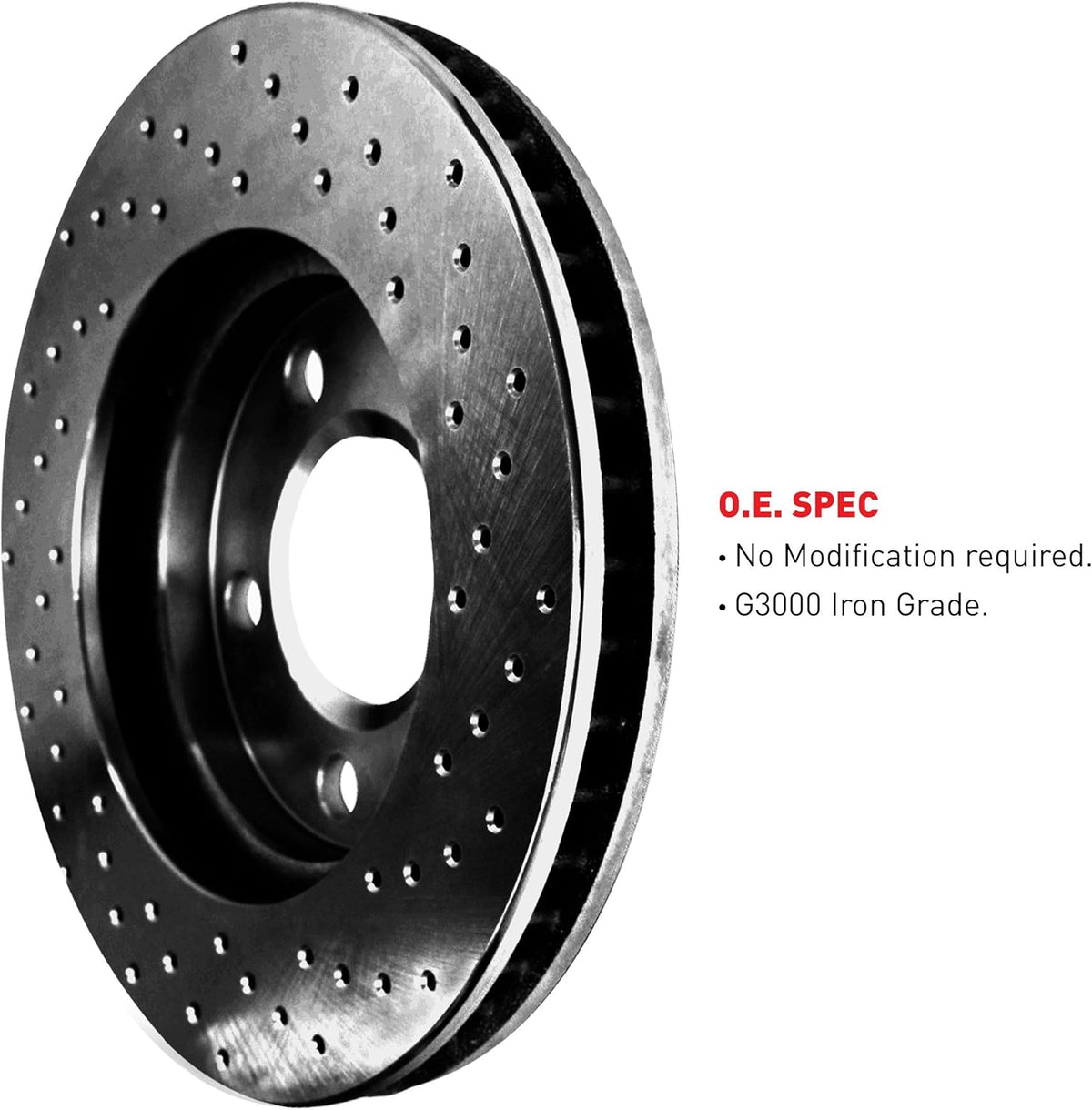 Black Drilled Brake Rotors Kit K46589
