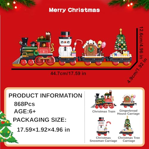 Christmas Train Building Toys Set 868pcs with LED Light H212