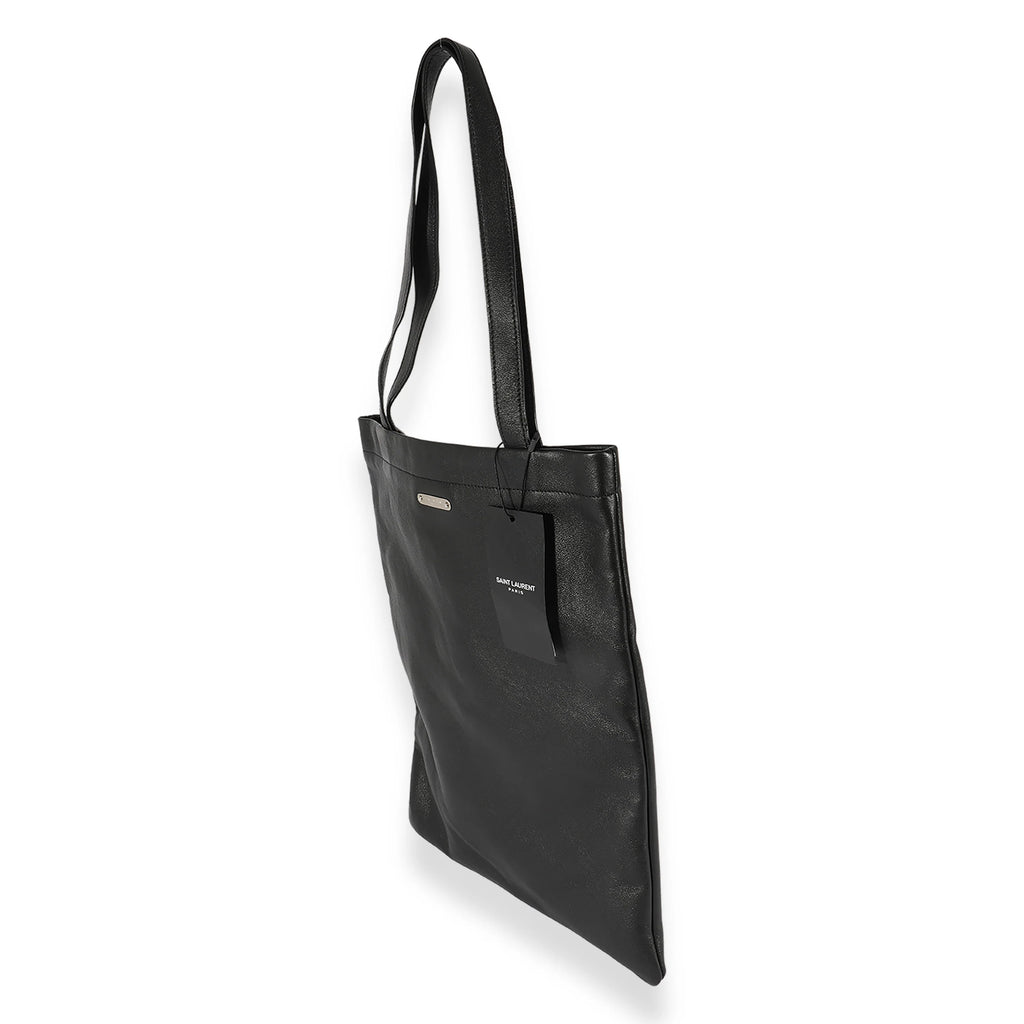 Black Calfskin Flat Shopping Tote W831040