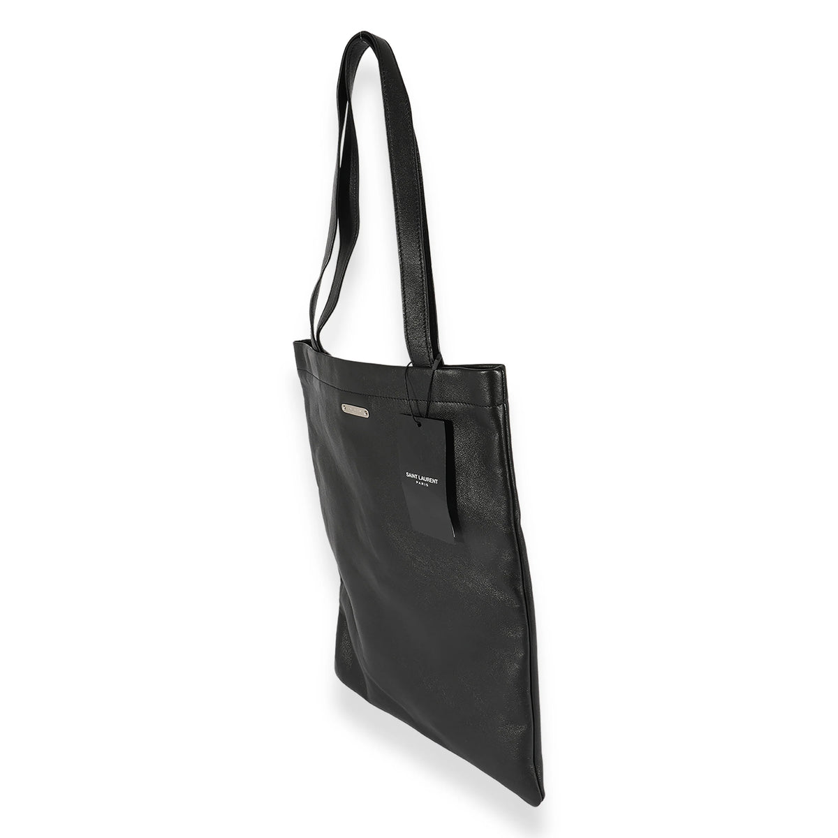 Black Calfskin Flat Shopping Tote W831040