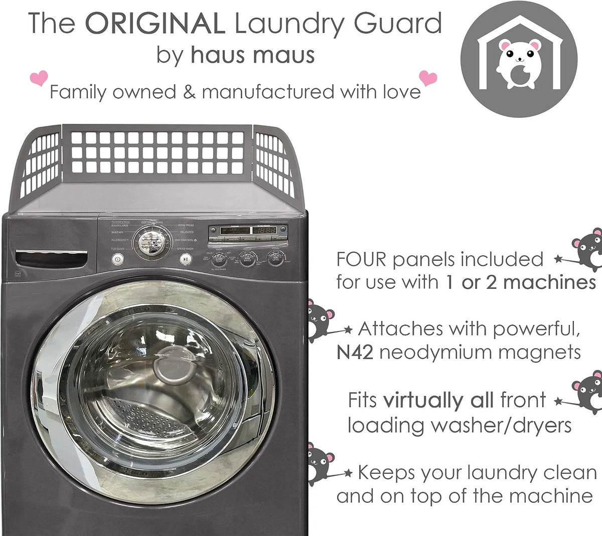 Laundry Guard Magnetic 50.5" x 21" x 8" Slate Gray W381904