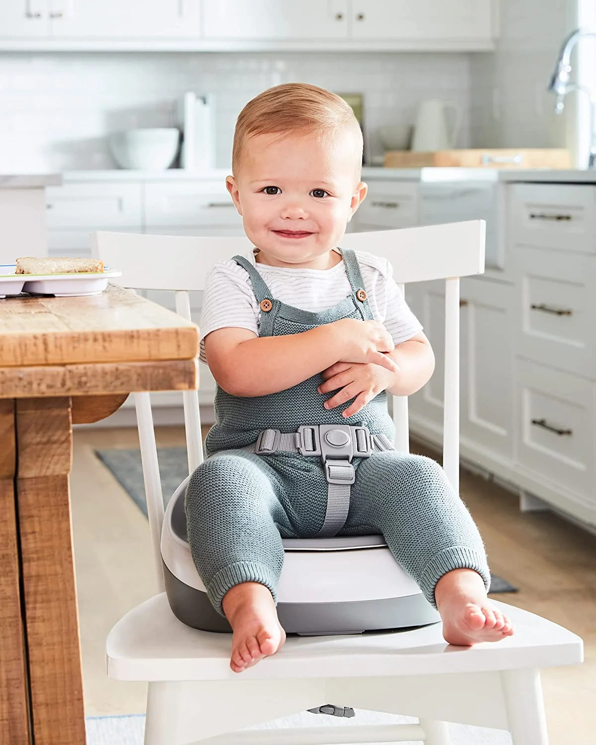 Grey White Booster Seat L7588