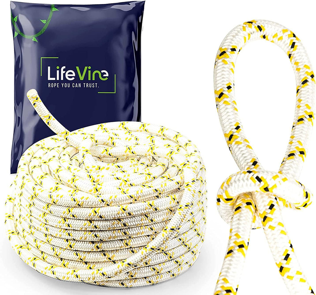 Static Rope, 3/4 Inch Diameter, 150 Foot, Double Braided S641