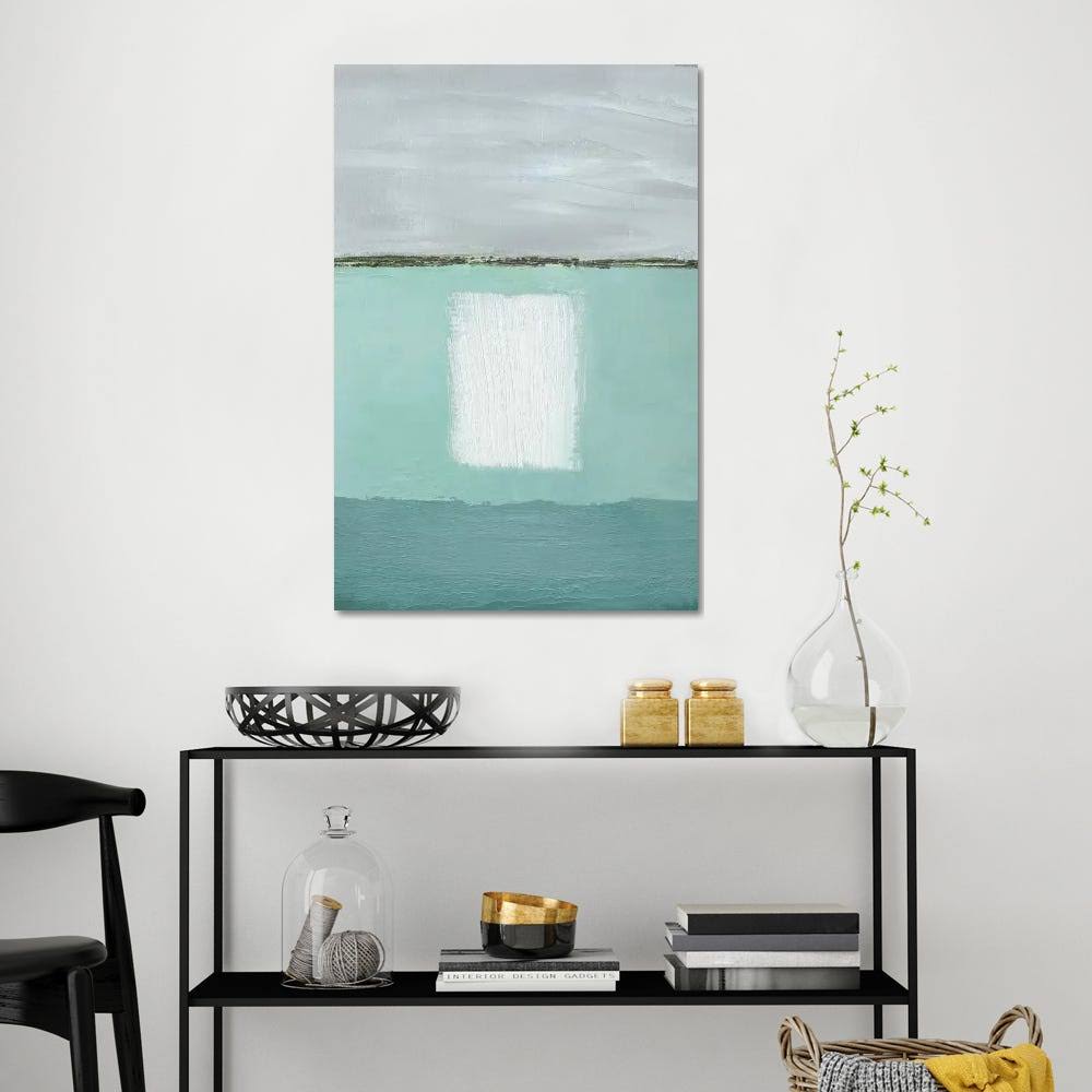 Azure Blue II Abstract Art on Canvas T111929