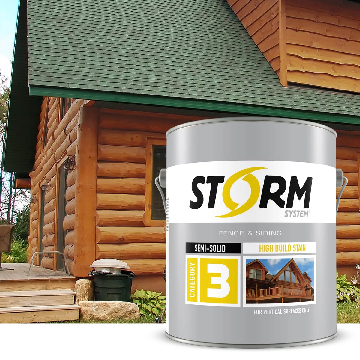 Semi-Transparent Log & Siding Stain + Sealer Teak 1 Gallon Q36614