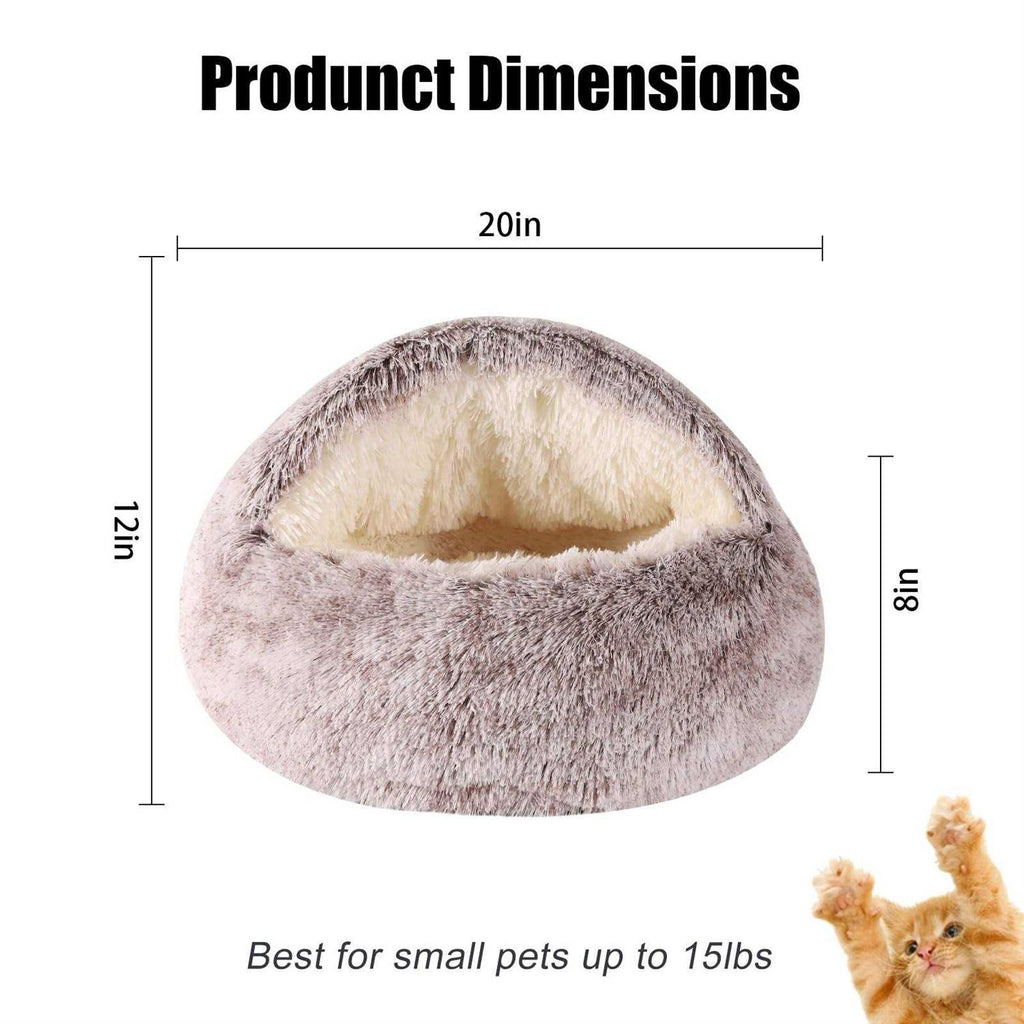 Hooded Round Dog Bed & Cat Cave Bed K940