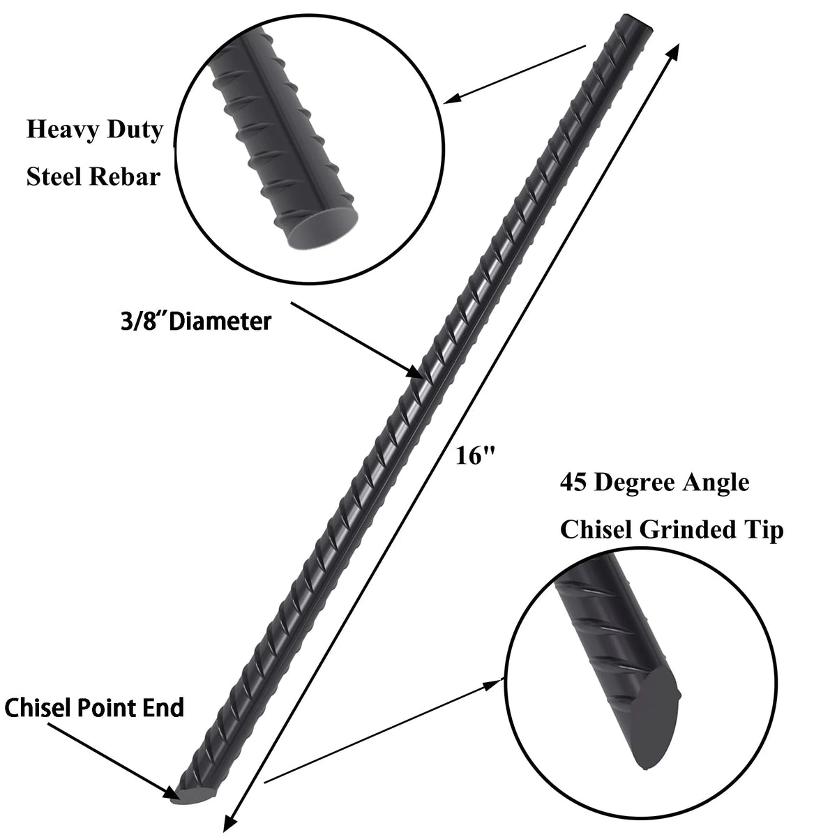 16 Pc Heavy Duty Metal Ground Anchors B158670