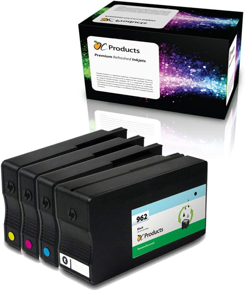 Remanufactured Ink Cartridge Replacement 4 Pack for HP 962 Printers H226