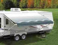 Vinyl Awning Ocean Blue 18ft White Castings B916