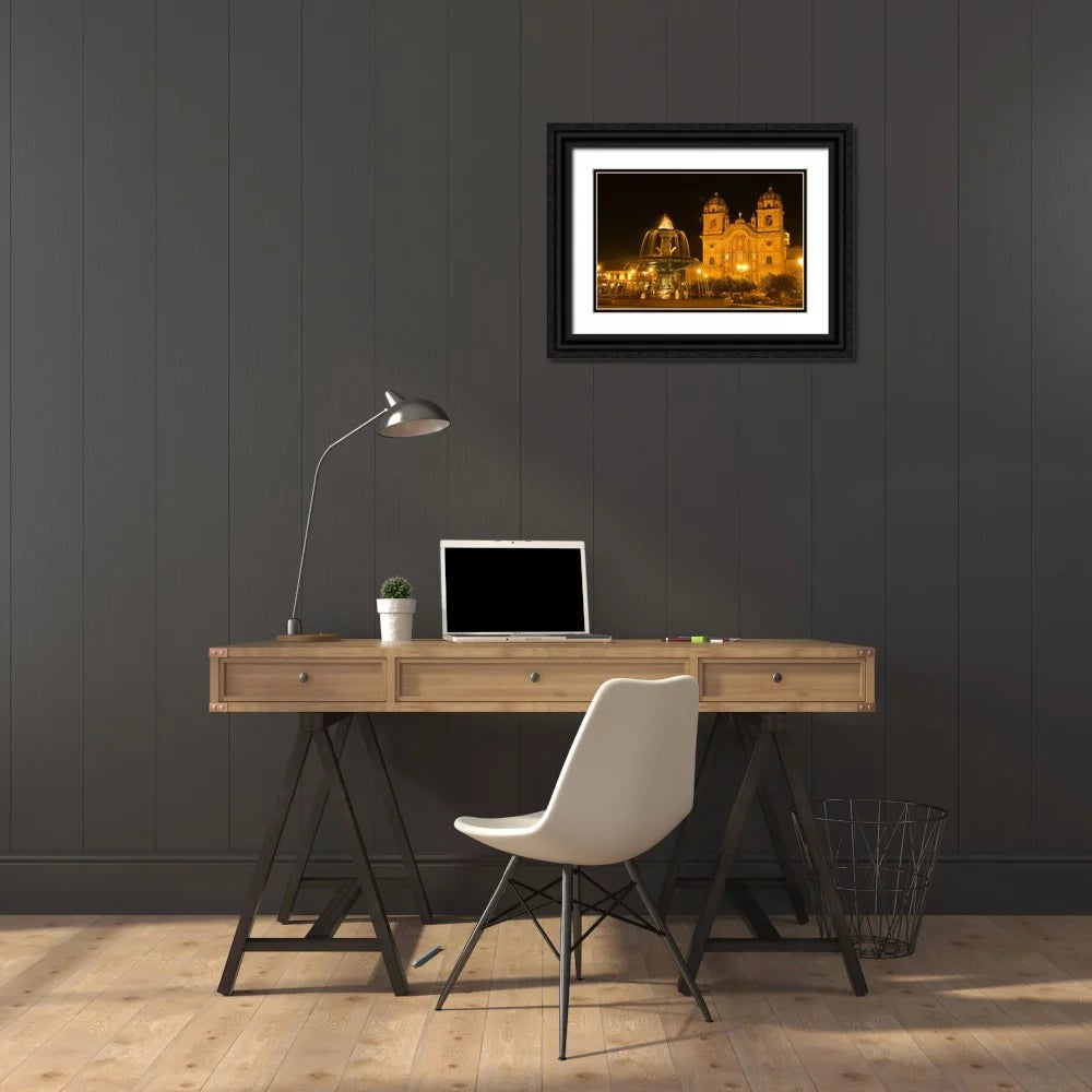 Black Ornate Wood Framed Art Print E447