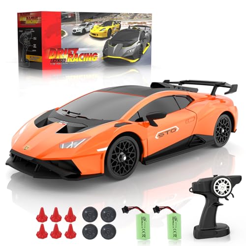 Remote Control Car 1:18 Scale 2.4Ghz RC Drift Car Orange E72606