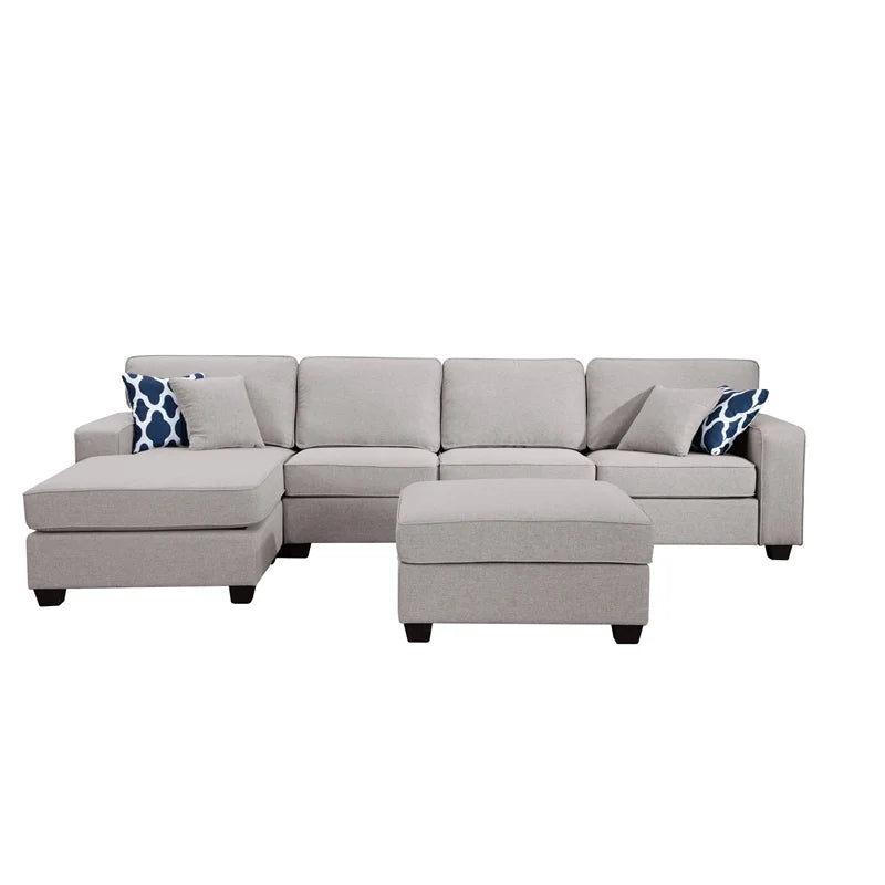 Fabric Reversible Sectional Sofa V66957
