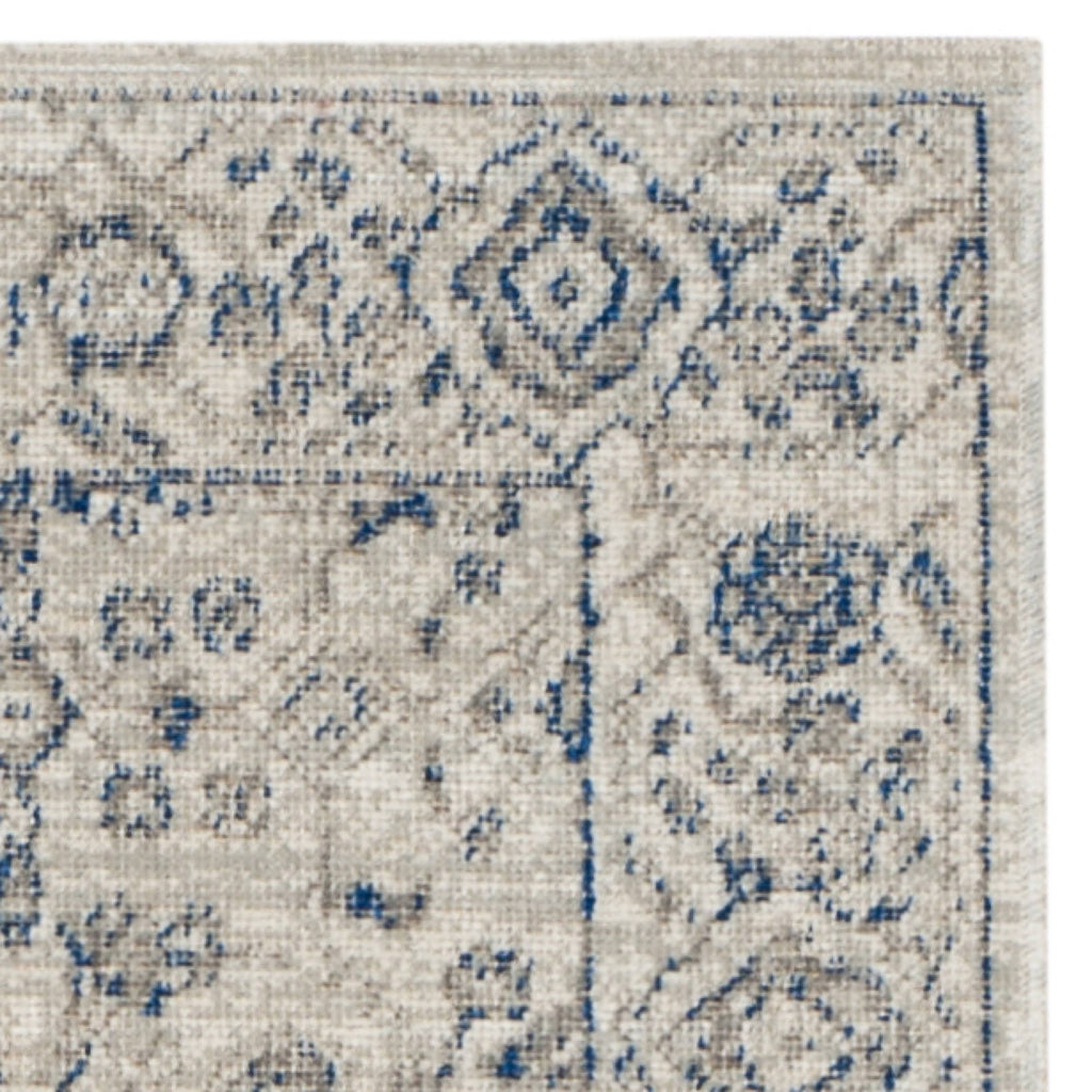Rust / Navy Rectangle Rug M903657