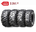 25x8-12 Front & 25x10-12 Rear 6PR ATV/UTV Tires Set 4 G5886