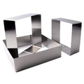 Set of 3 Stainless Steel Non-Stick Square Cake Molds M409050
