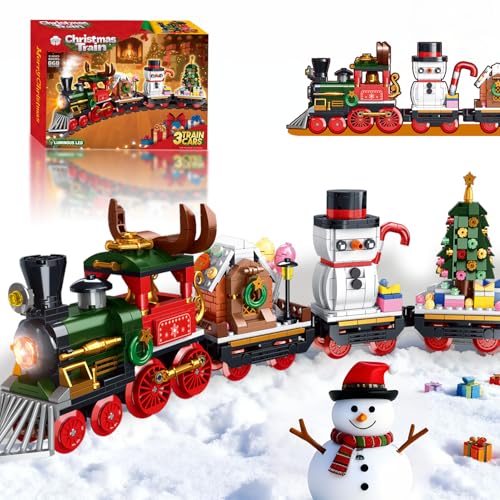 Christmas Train Building Toys Set 868pcs with LED Light H212