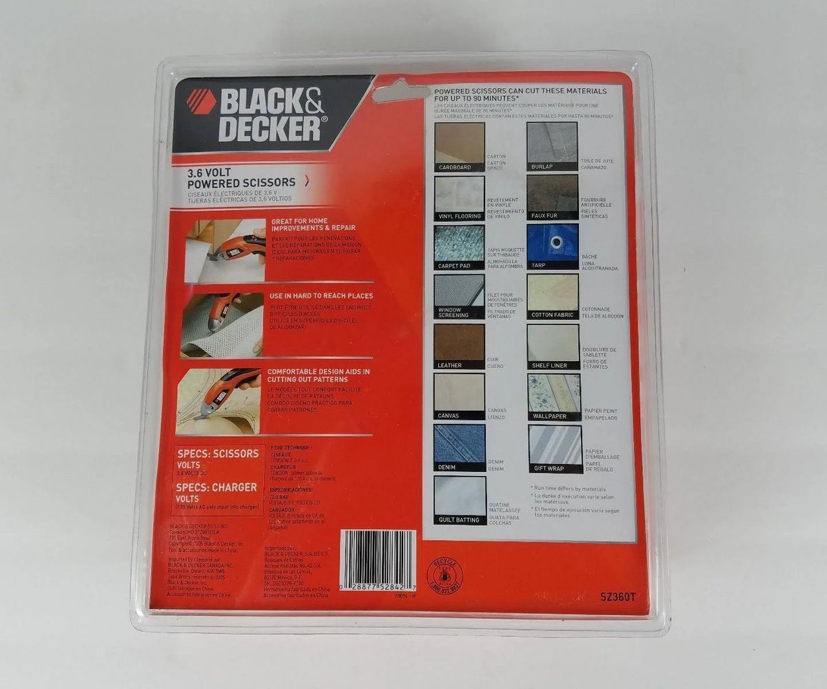 Black u0026 Decker Sz360 3.6-Volt NiCad Cordless Power Scissors Q822