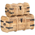 Storage Chests 2 Pieces Solid Mango Wood C8269