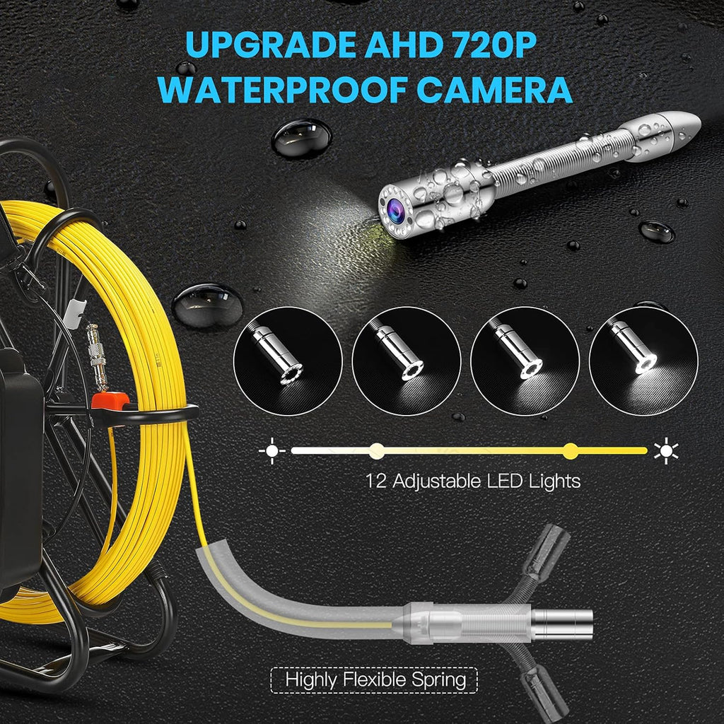 23mm HD 720P Sewer Camera with 9 LCD Monitor V717437