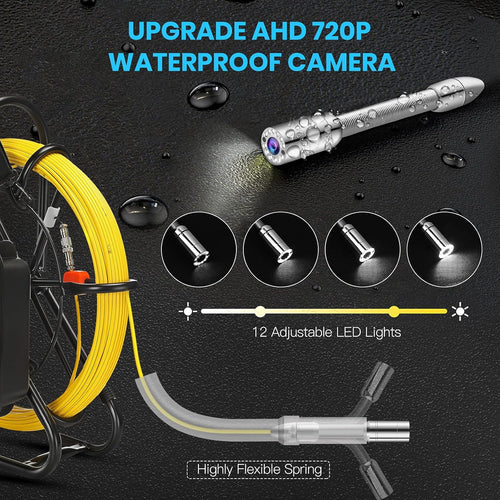 23mm HD 720P Sewer Camera with 9 LCD Monitor V717437