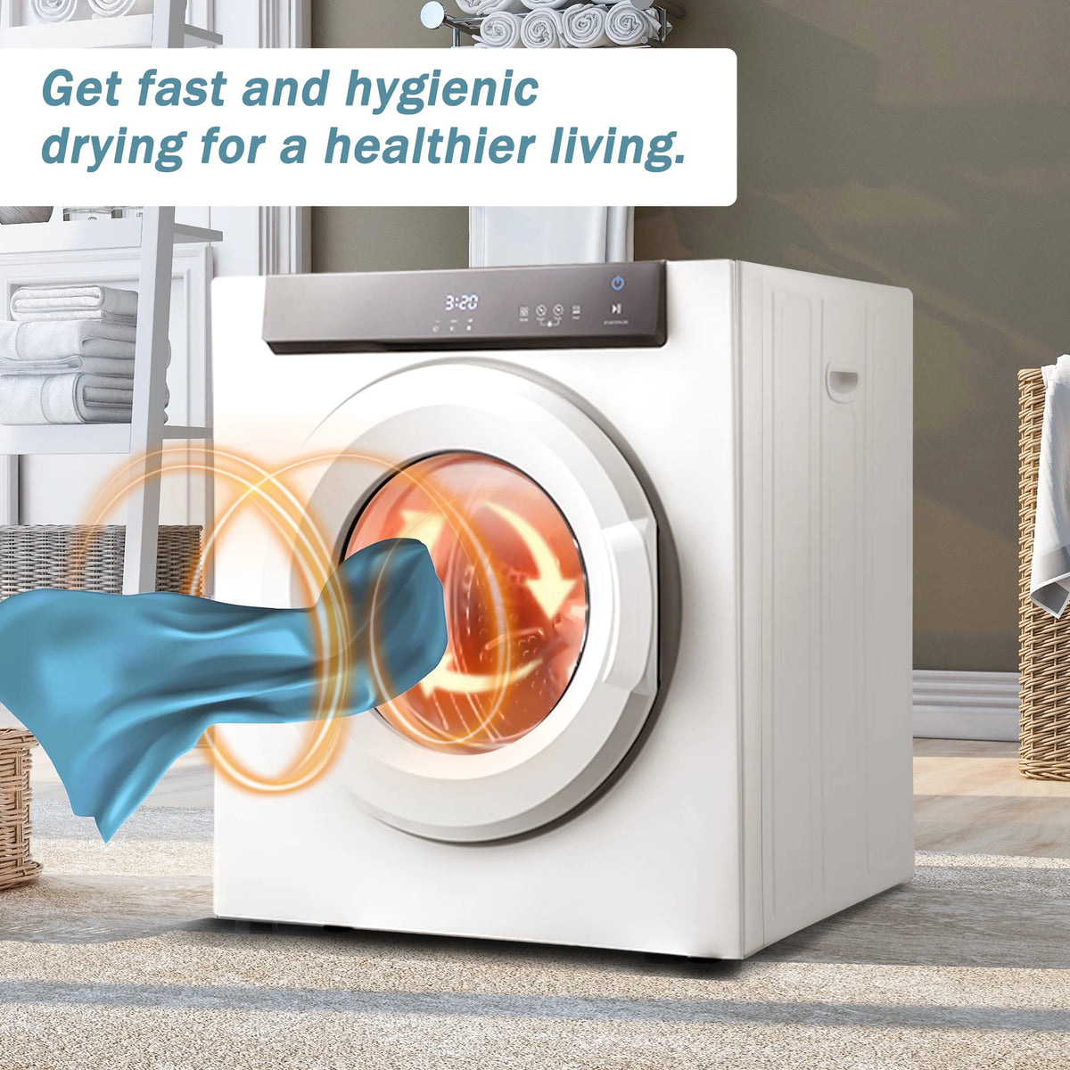 Electric Portable Clothes Dryer with Stainless Steel Tub V8042