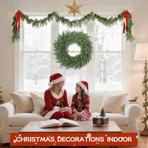 22 Inch Green Artificial Christmas Wreath P49893