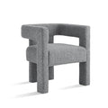Blue Black Fabric Boucle Barrel Chair M30634