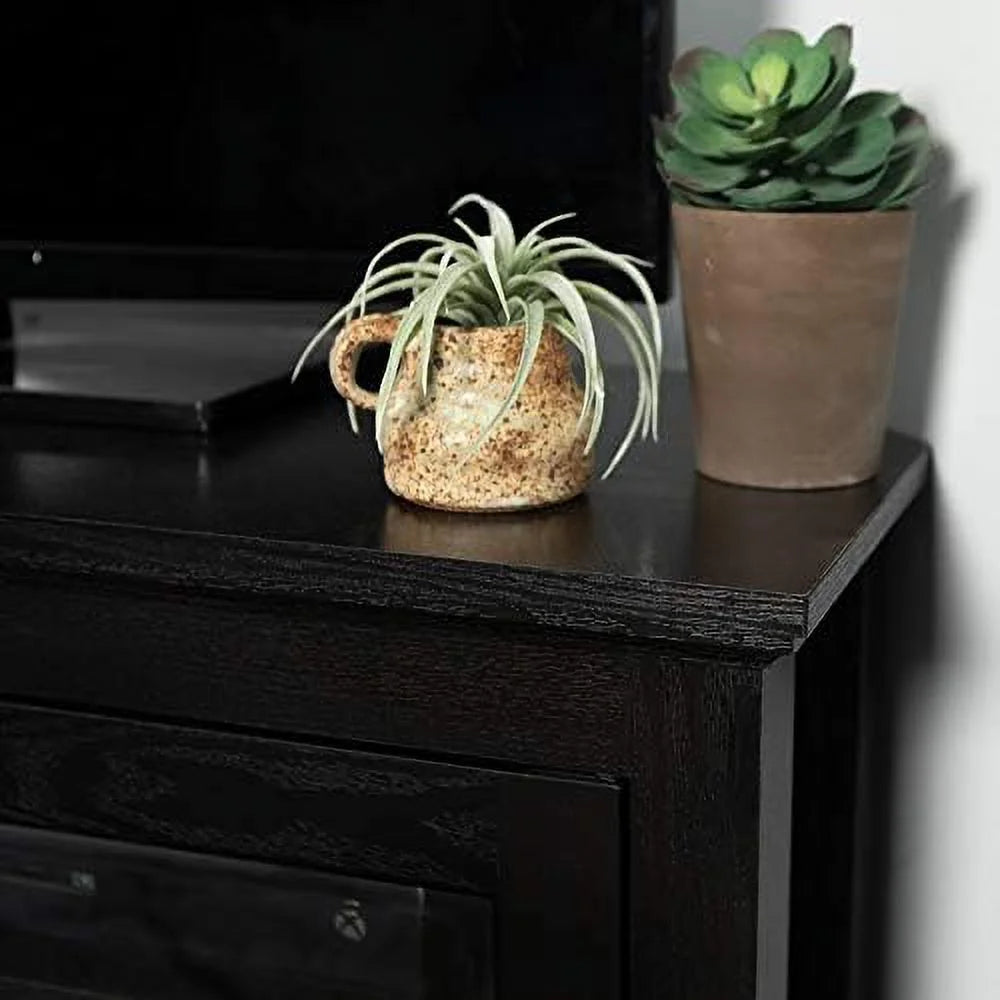 2 Door Corner Wood TV Stand up to 48" 44 Inch Black A13573