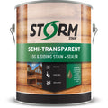 Semi-Transparent Log & Siding Stain + Sealer Teak 1 Gallon Q36614