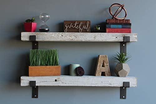 Reclaimed Wood Floating Shelves Set of Two D6461