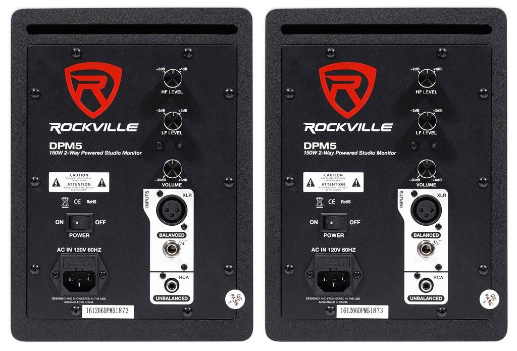 300W Dual Active Studio Monitors with Stands Headphones Mic G25777