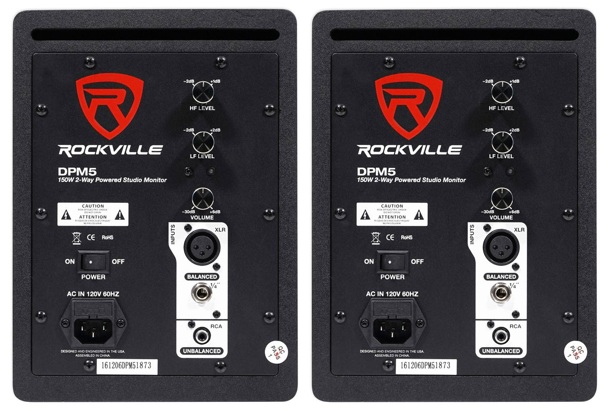 300W Dual Active Studio Monitors with Stands Headphones Mic G25777
