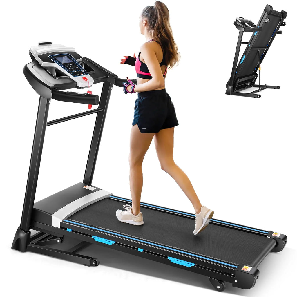Auto Incline Treadmill with Bluetooth Speaker and LCD Display J16026