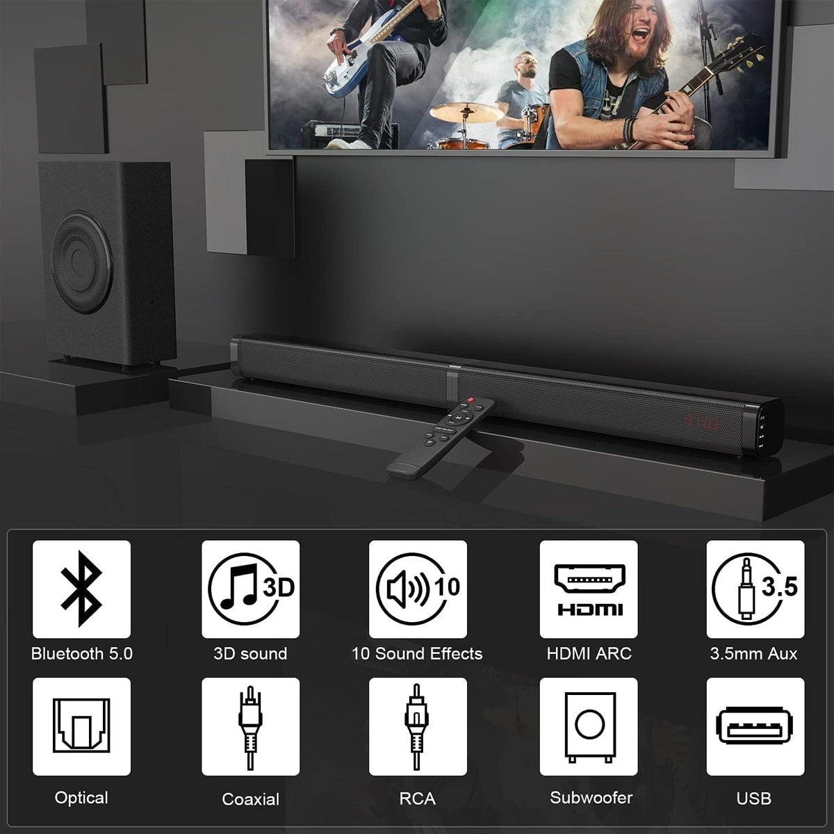 2.1 CH Sound Bar with Subwoofer 240W G650