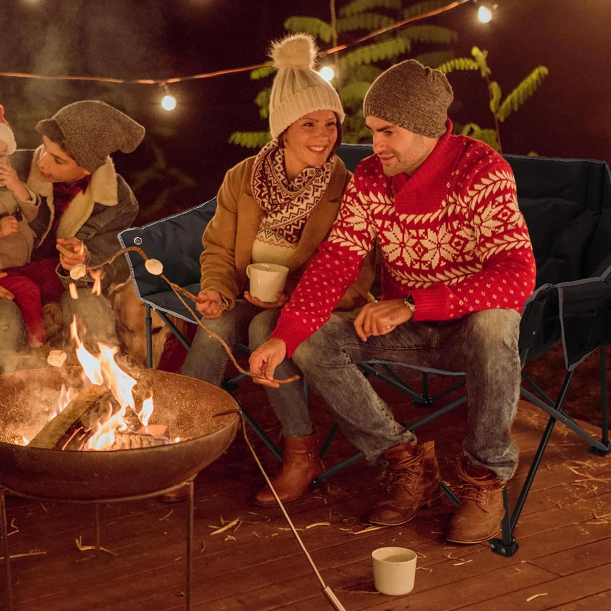 Heated Double Folding Camping Chair I606