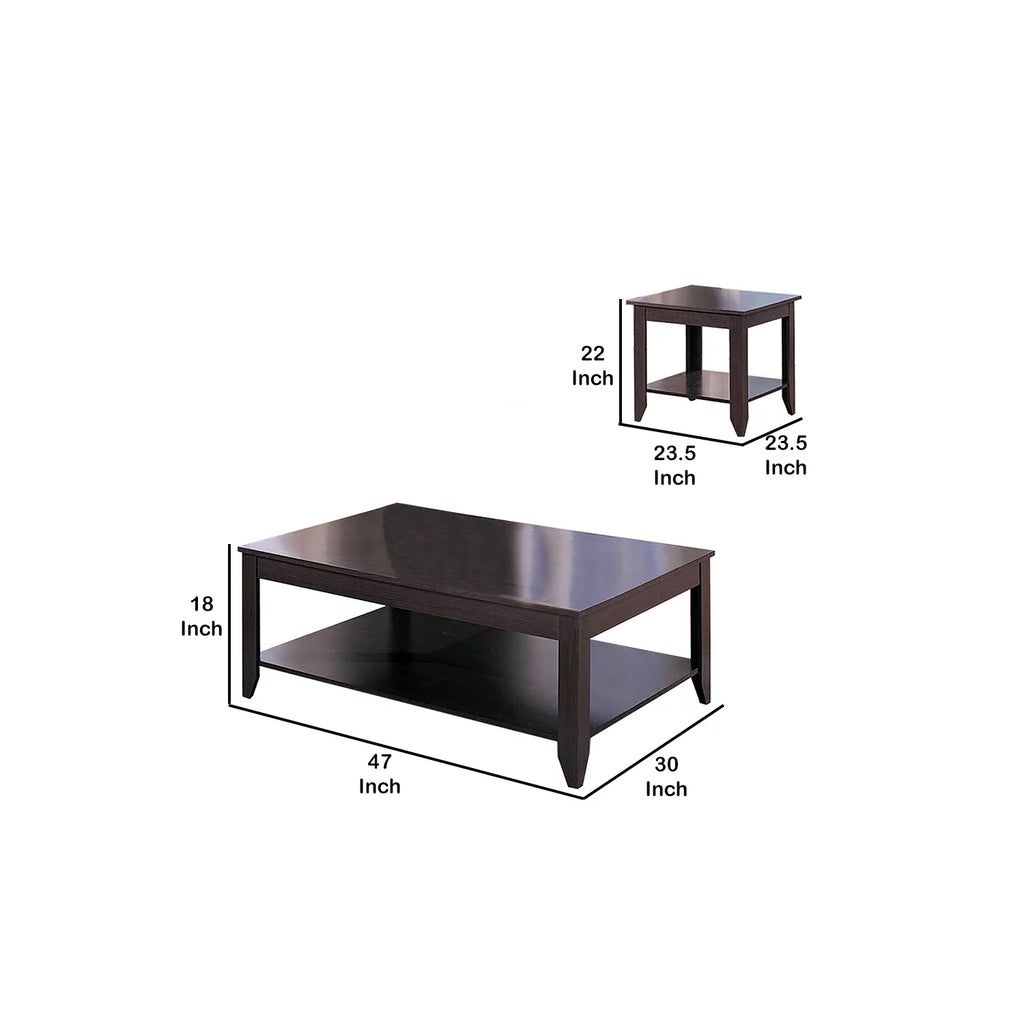 Brown 3 Piece Occasional Table Set Z938