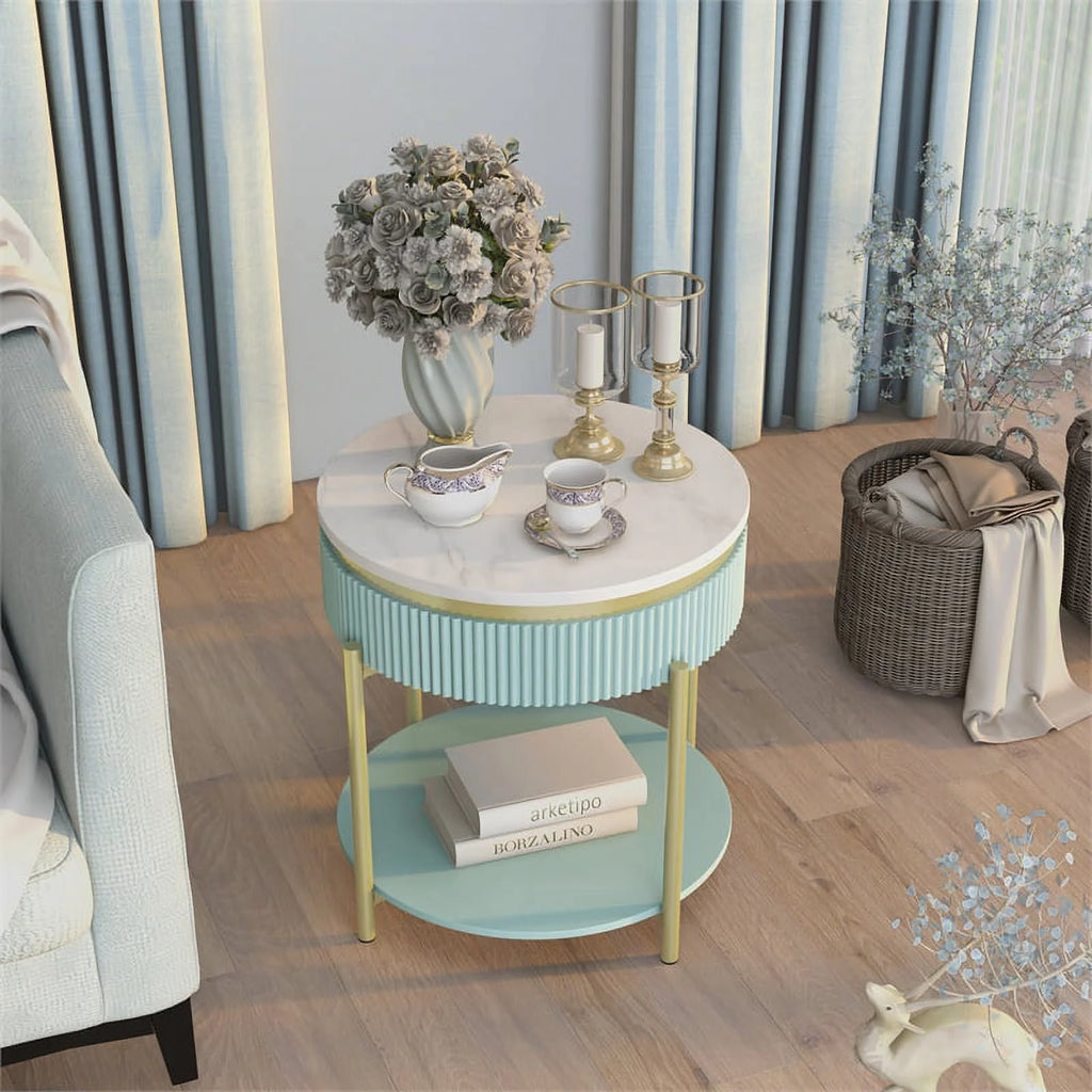 Contemporary Wood 1-Drawer End Table H163