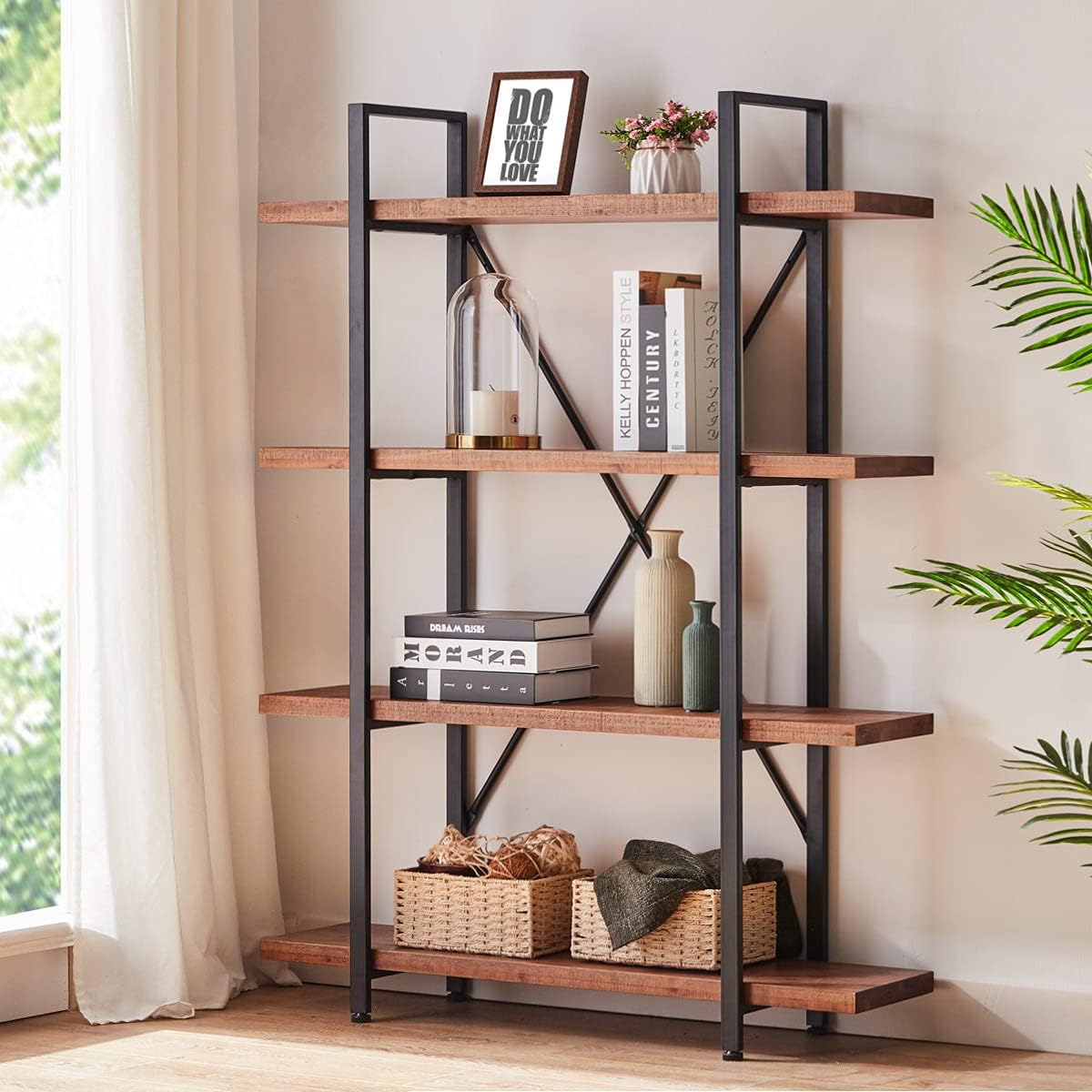Solid Wood 3 Tier Bookshelf V59826
