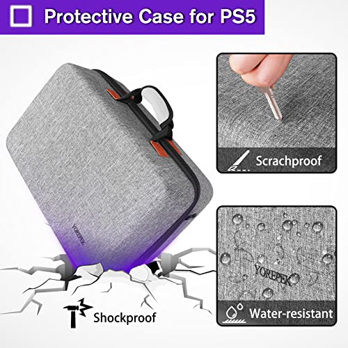 Grey Hard Shell Carrying Case for Console, Controllers, Headset and Gaming Accessories O9128