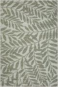 Green Bohemian Tropical Leaves 8' x 10' Non-Skid Area Rug Q5775