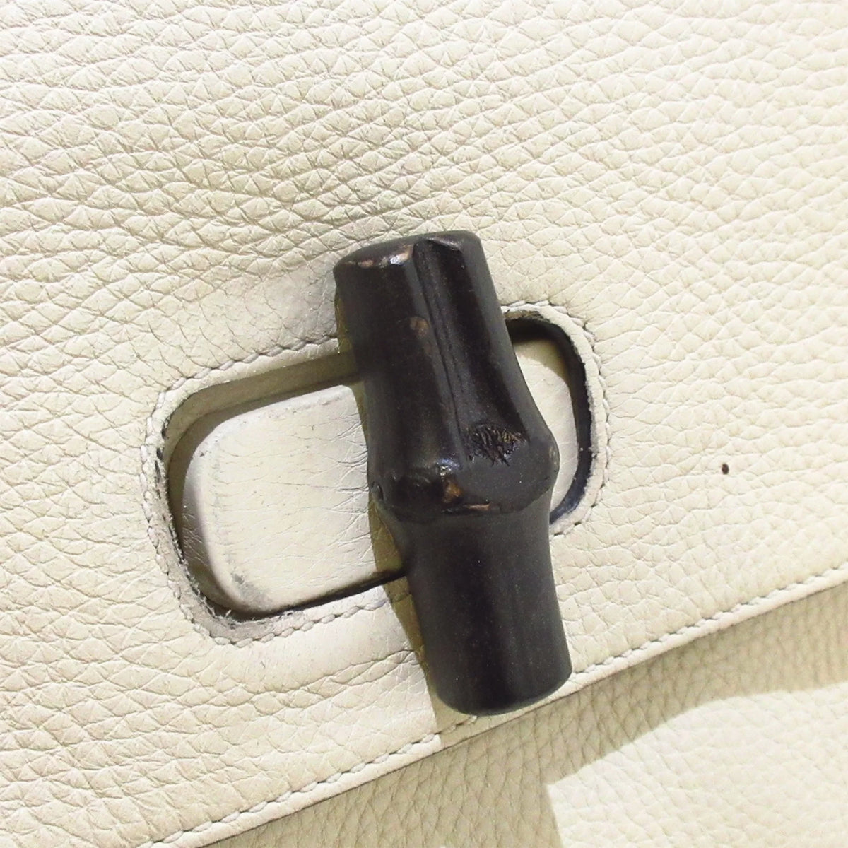 White Calf Leather Satchel M36556
