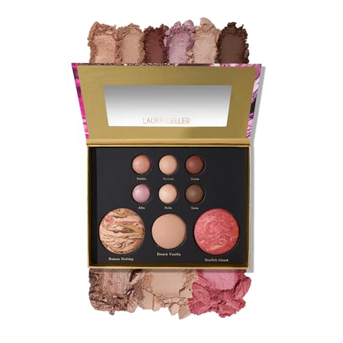 Full Size Baked Palette with Bronzer, Blush, Highlighter and 6 Eyeshadows E7010