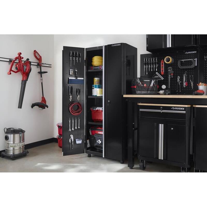 24-Gauge Steel Freestanding Garage Cabinet in Black R930
