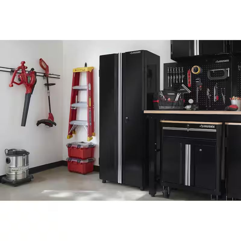 24-Gauge Steel Freestanding Garage Cabinet in Black R930