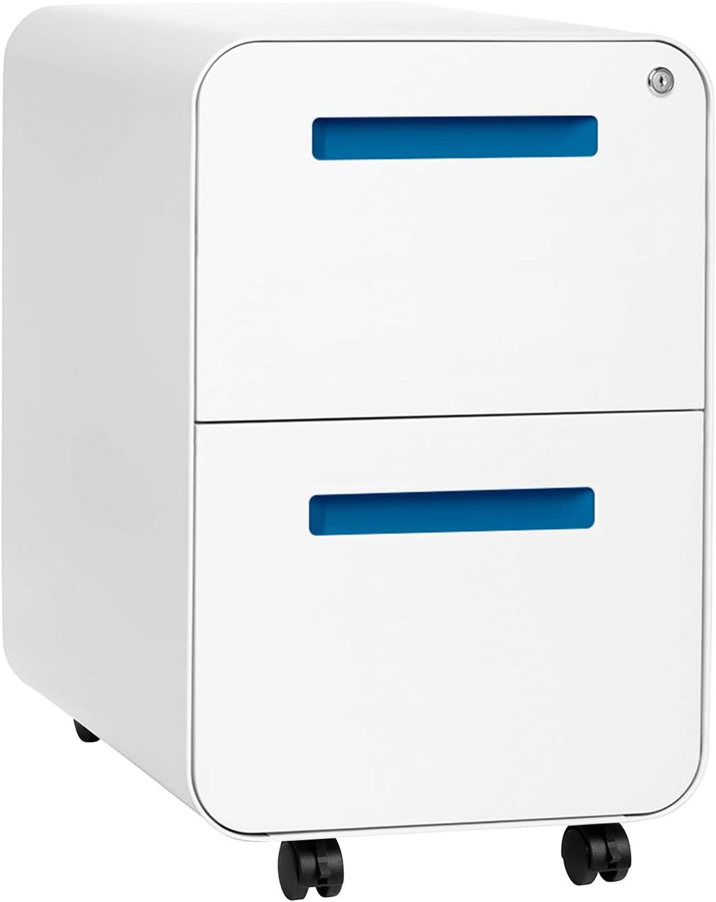 White 2-Drawer Mobile File Cabinet B3436