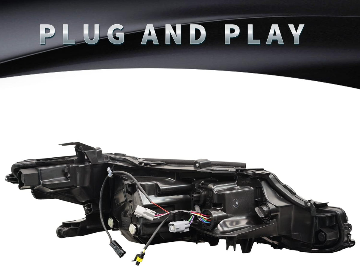 Full LED Projector Headlamp with Sequential Turn Signal DRL for Camry 2018 2019 2020 2021, A Pair Q30014