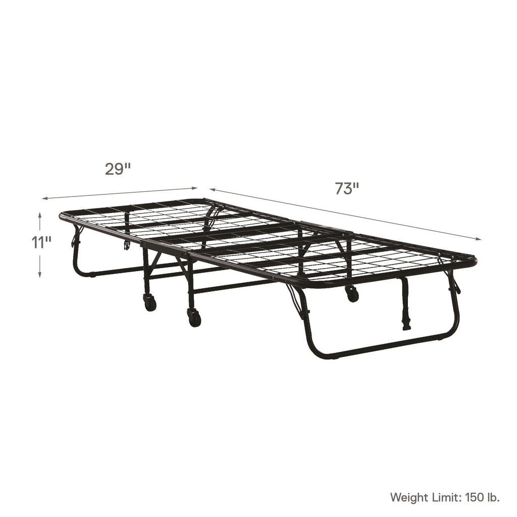 Folding Rollaway Guest Bed with 5 Inch Mattress, Twin B4480
