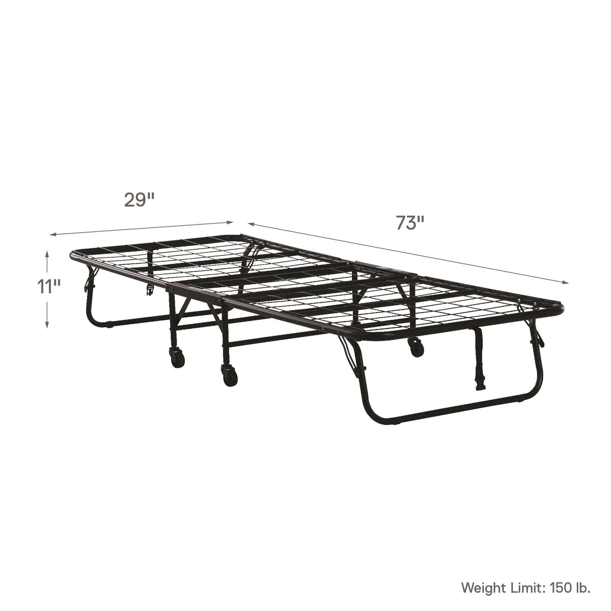 Folding Rollaway Guest Bed with 5 Inch Mattress, Twin B4480